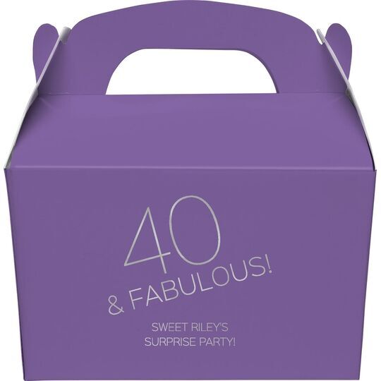 40 & Fabulous Gable Favor Boxes